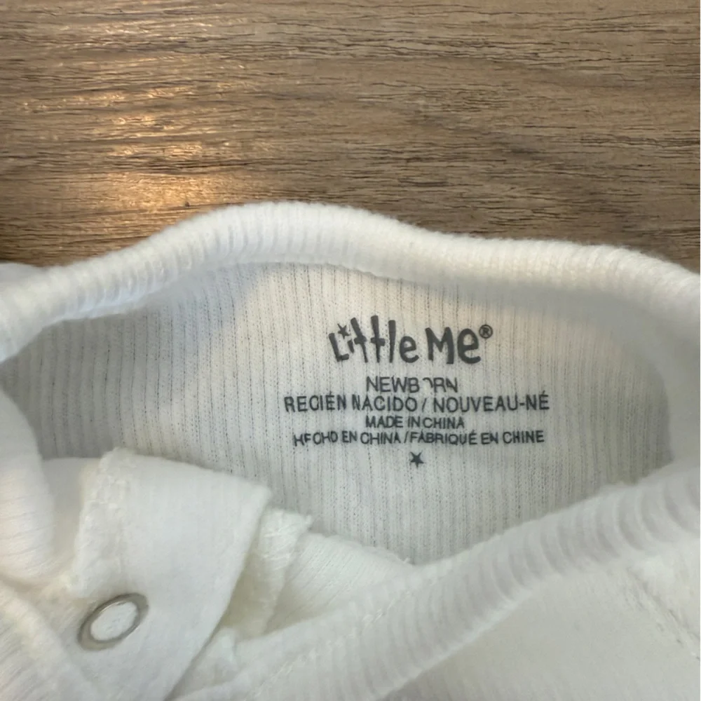 Little Me White Baby One Piece with Giraffe Design size Newborn